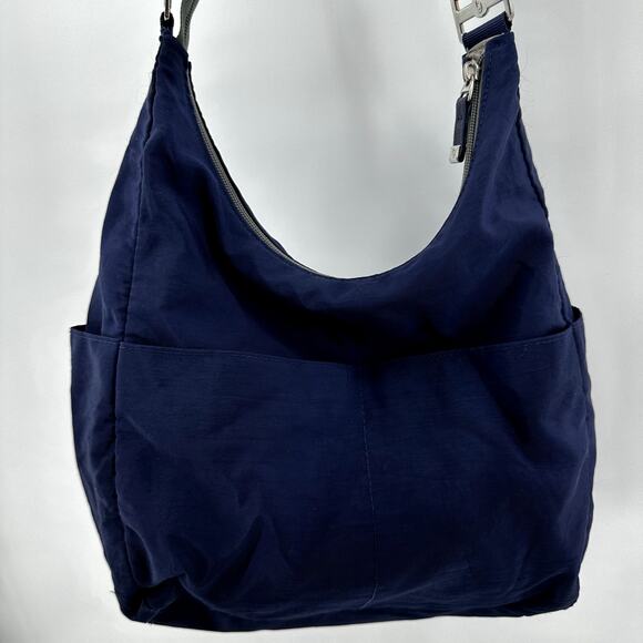 Baggallini All Around Hobo Crossbody Bag Zip Adjustable Pockets Blue One Size - Picture 2 of 7